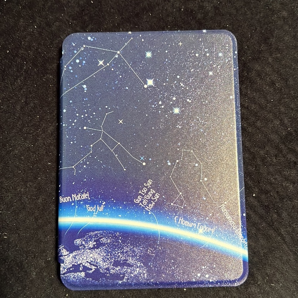 ⭐️ Huasiru Professional Protective Shell Case for Kindle purple & blue Galaxy